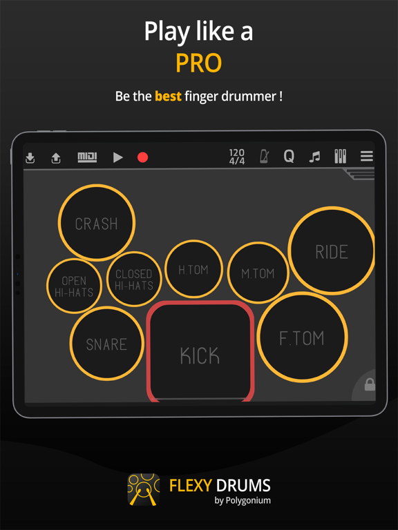 Flexy Drums: Ultimate Drum Set iPad screenshot 8 - Music app