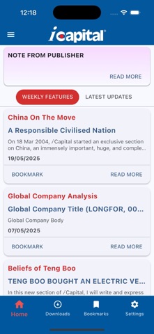 Icapital Mobile App screenshot