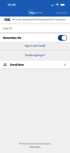 BTG Pactual Bank Personal screenshot 1