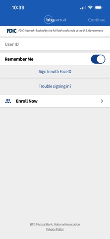 BTG Pactual Bank Personal iPhone screenshot