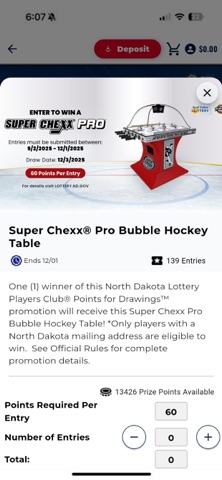 ND Lottery Players Club iPhone screenshot