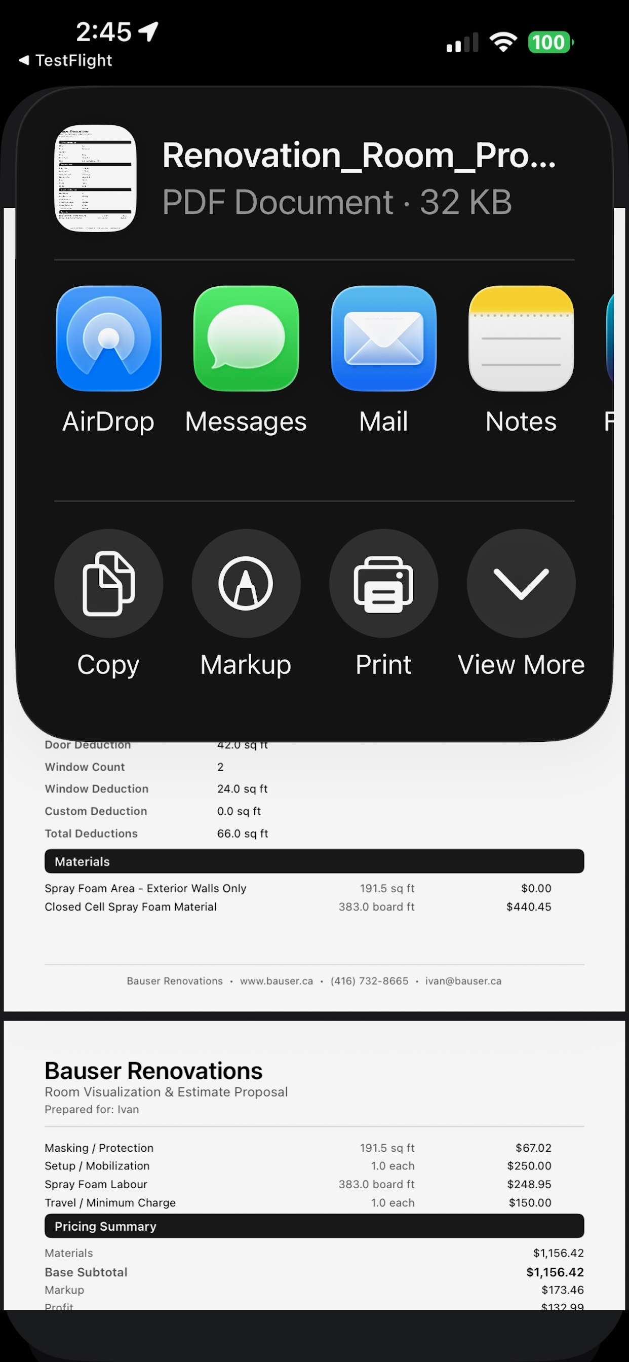 RenoScan Contractor Estimator
