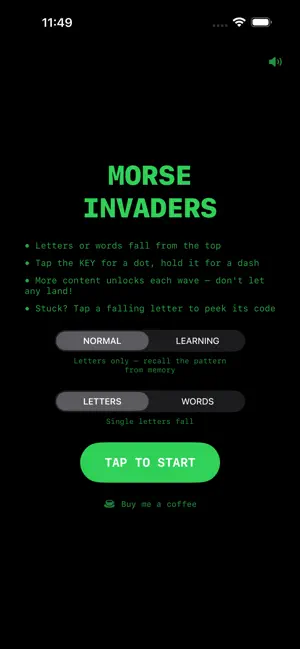 Morse Invaders screenshot 1