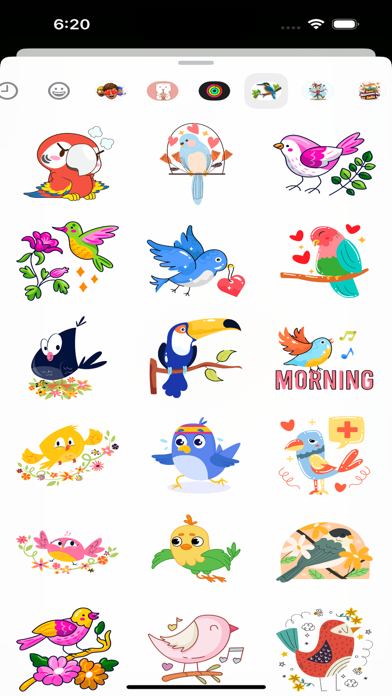 Screenshot #1 pour Birds Life Stickers Pack