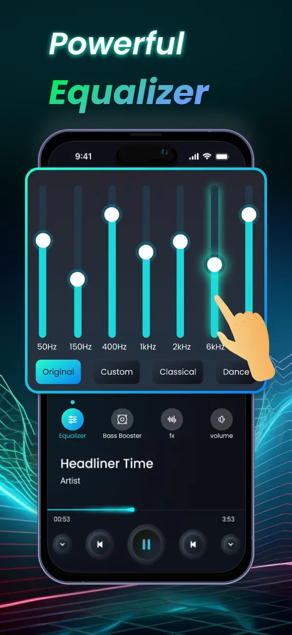 Screenshot #2 pour Bass Booster & Equalizer Music