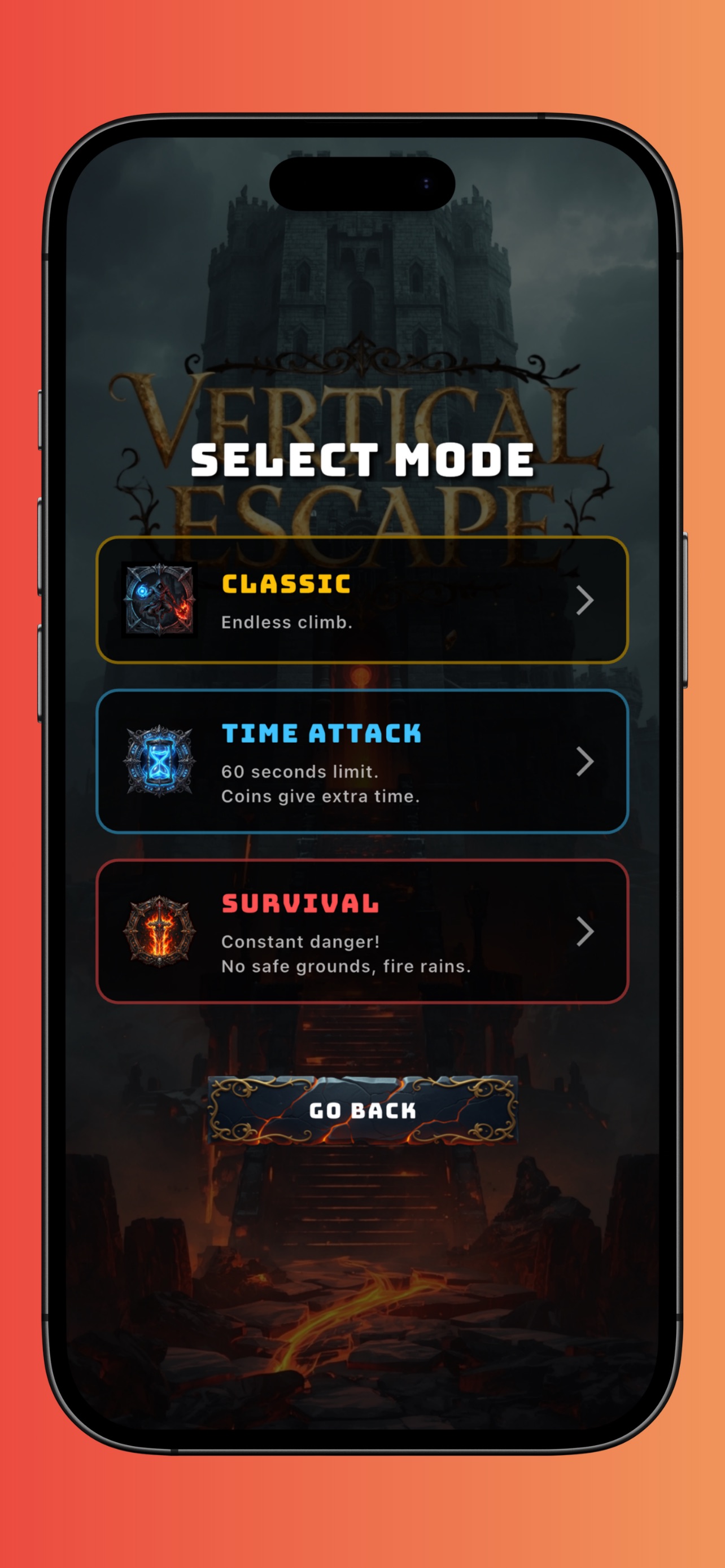 Screenshot 1 of Vertical Escape: 2D Climber