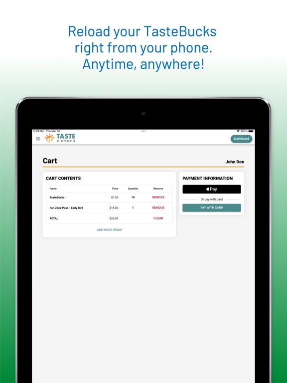 Taste of Alpharetta iPad screenshot 4 - Food & Drink app
