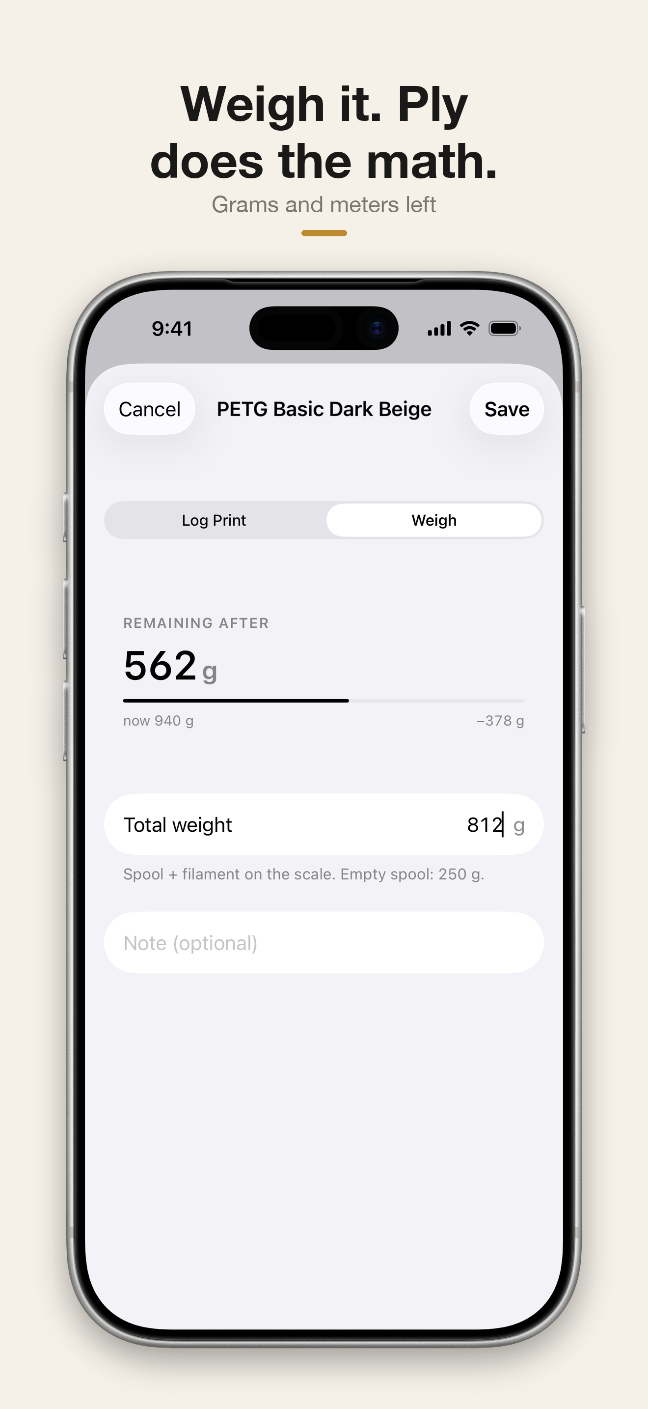 Ply: 3D Filament Tracker screenshot 4