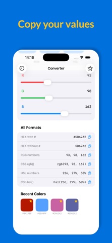 Color Converter Simple RGB HSL screenshot