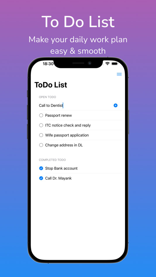 #1. To‑Do List Daily Task Planner (macOS) بواسطة: Ashvin Ajadiya