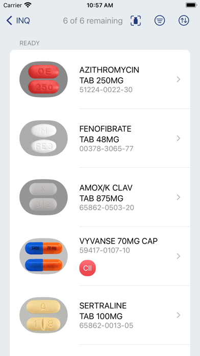 PharmacyOne Count Screenshot