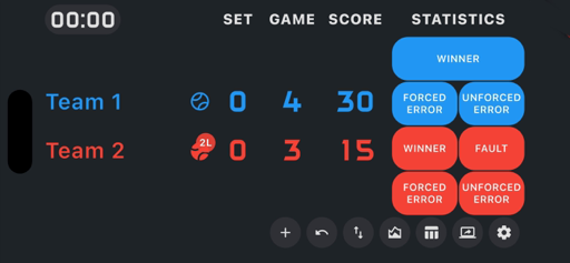 Padel scoreboard screenshot 2
