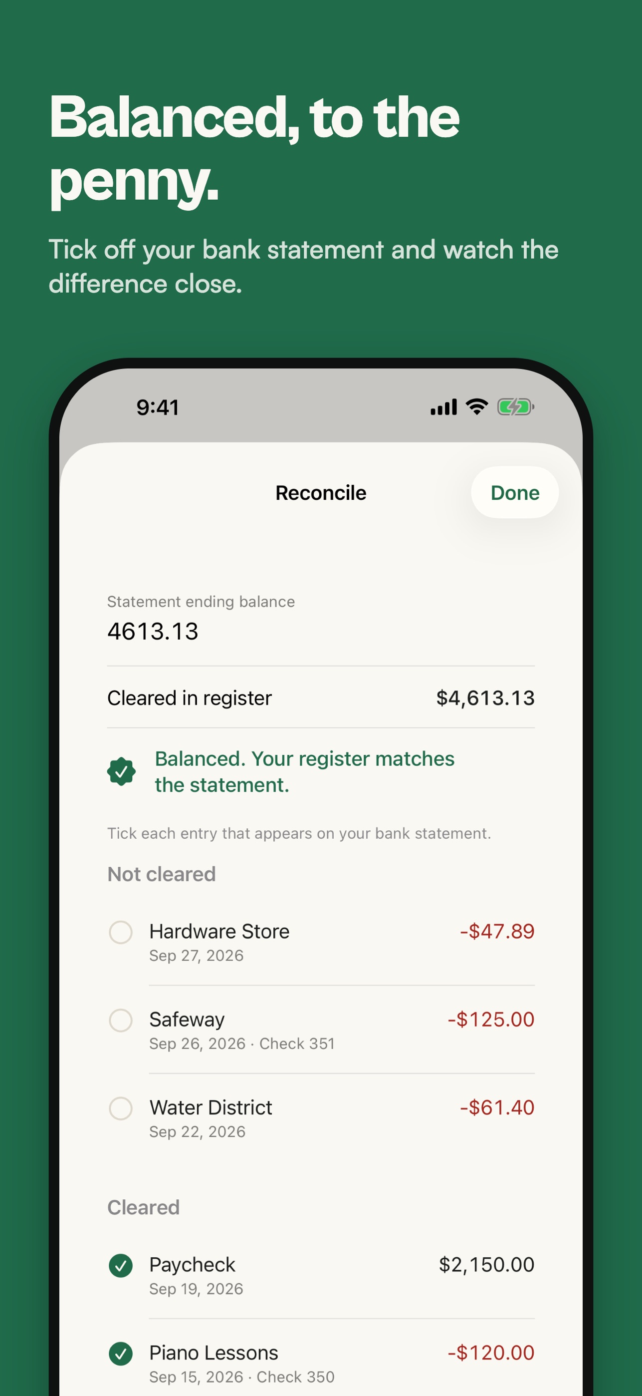 Screenshot 3 of Keepbook: Checkbook Register