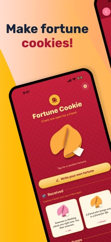 Fortune Cookie Cards & Wishes iPhone screenshot