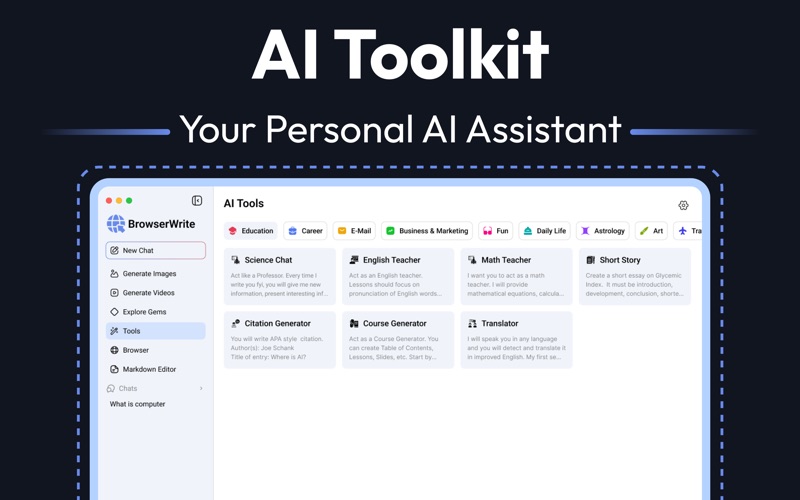 AI Chatbot Search・BrowserWrite iPhone screenshot