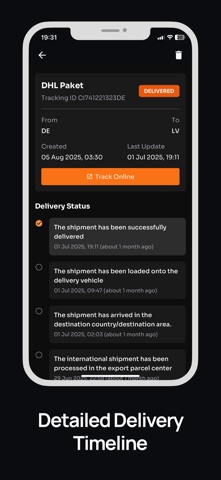 TrackX: Parcel Tracker Screenshot 2 of 4