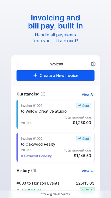 Lili - Small Business Finances iPhone screenshot 7 - Finance app