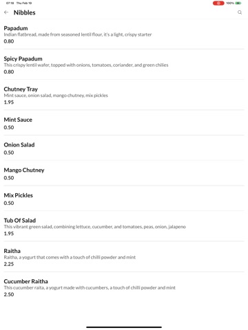 Taste Of India Porth iPad screenshot