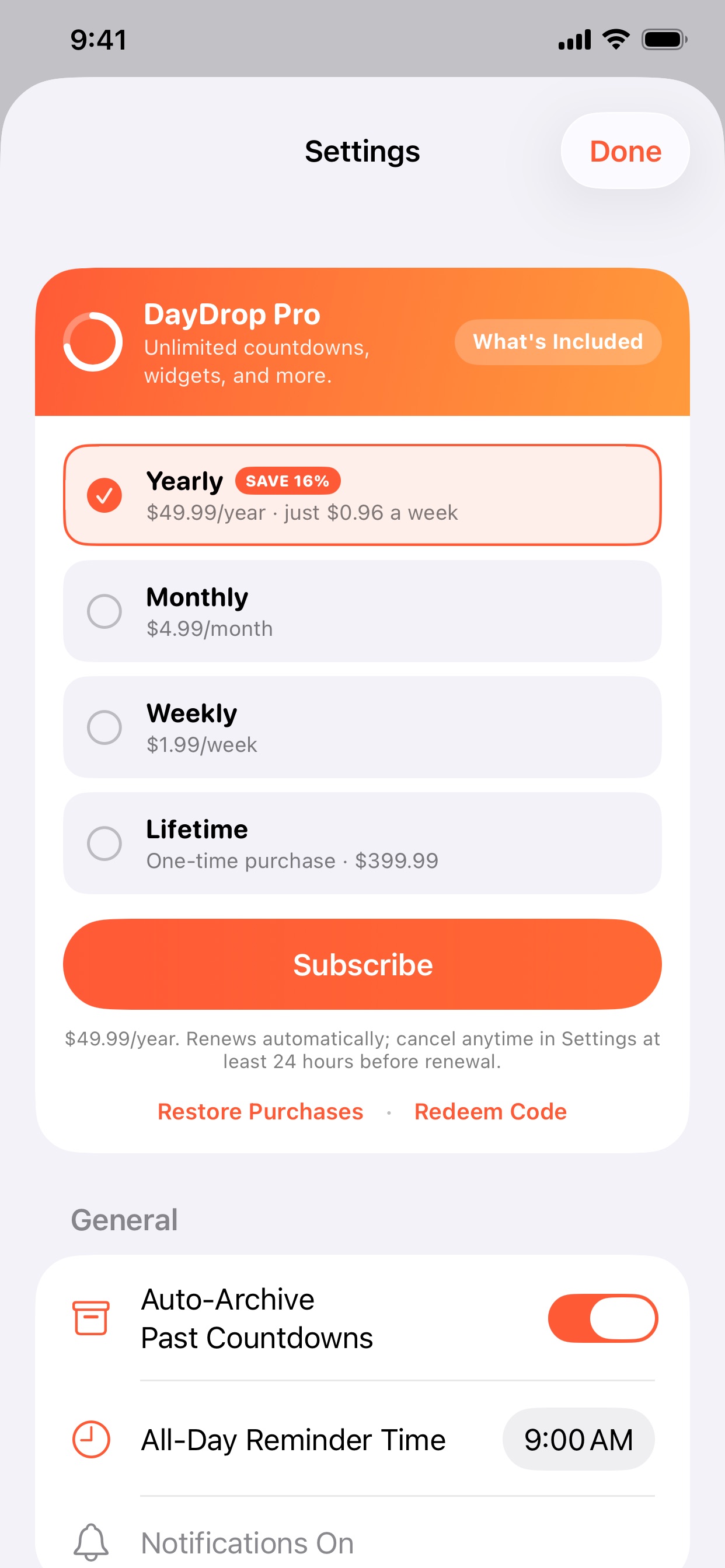 Screenshot 3 of DayDrop – Count the Days