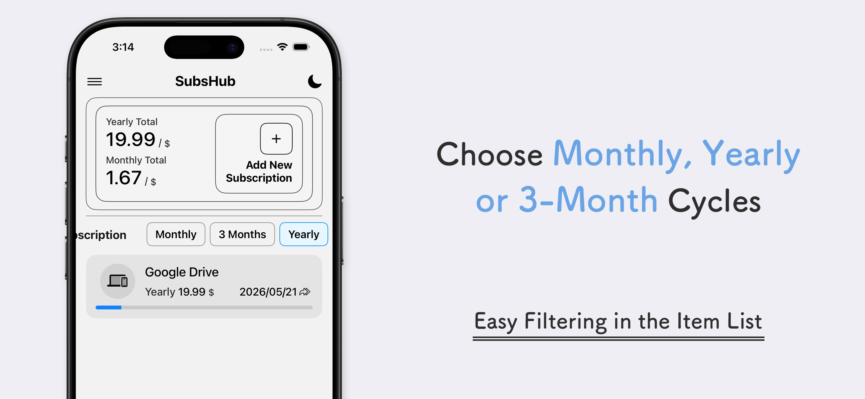SubsHub - Manage Subscriptions