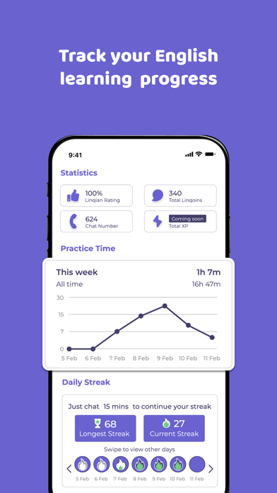 Linqi: English Social Chat App Screenshot