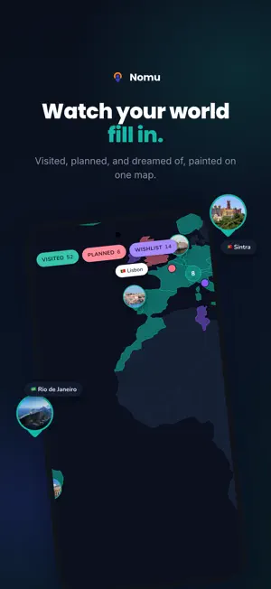 Nomu: Travel Journal & Planner screenshot 1
