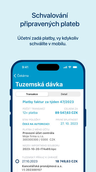 ČSOB CEB Mobile iPhone screenshot 6 - Finance app