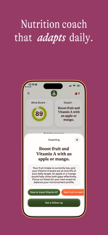 Alma: Nutrition Companion App Store screenshot 2