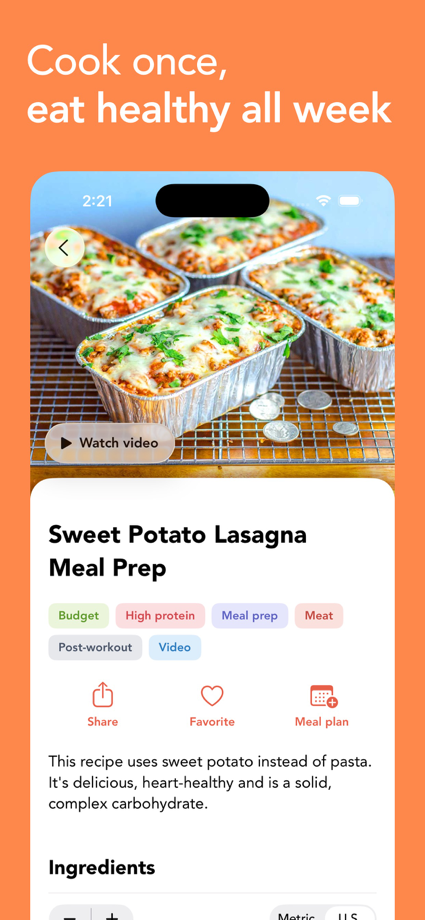 FitMenCook - Healthy Recipes App Store screenshot 2