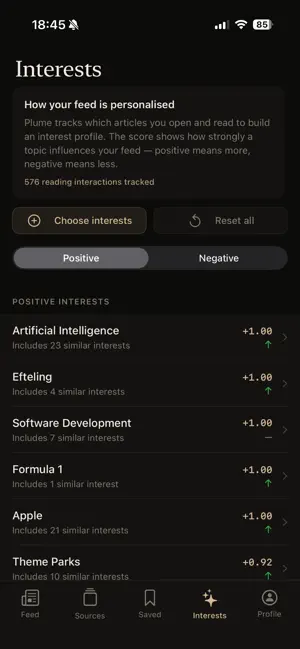 Plume News screenshot 2