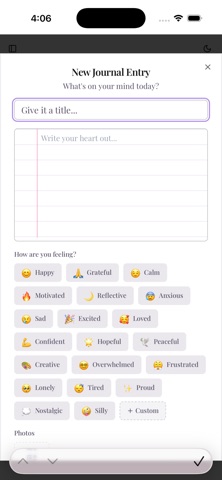 GlowUp Journal + Manifest iPhone screenshot