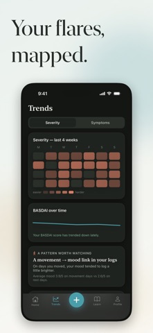 Verta Spondylitis Tracker iPhone screenshot