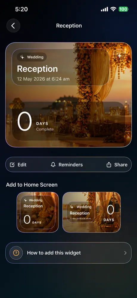 Next Up: Countdown Widget 倒计时小组件应用截图