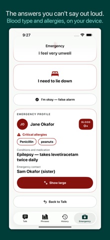 Folio AAC: Type to Speak iPhone screenshot
