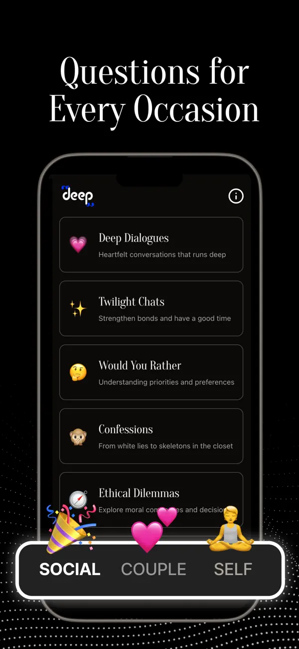 Screenshot #2 pour Deep Cards: Ask Deep Questions