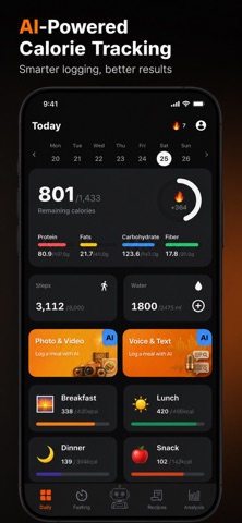 Kuzbu: Calorie & Fasting iPhone screenshot