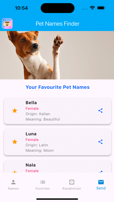 Pet Names Finder Screenshot