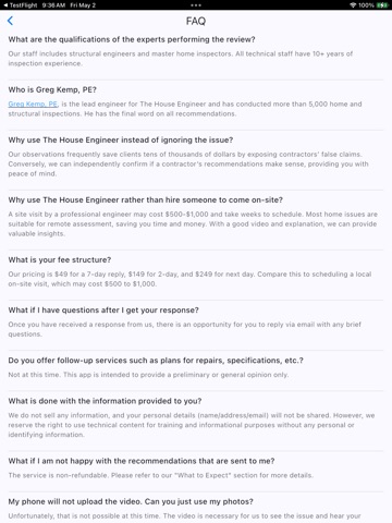 The House Engineer iPad screenshot