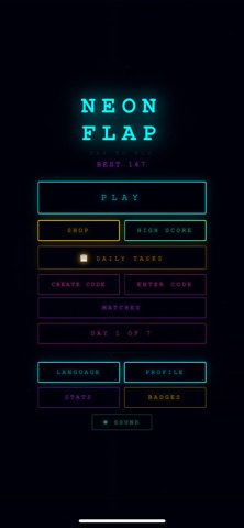 Neon Flap: Arcade Challenge Screenshot 1 of 7
