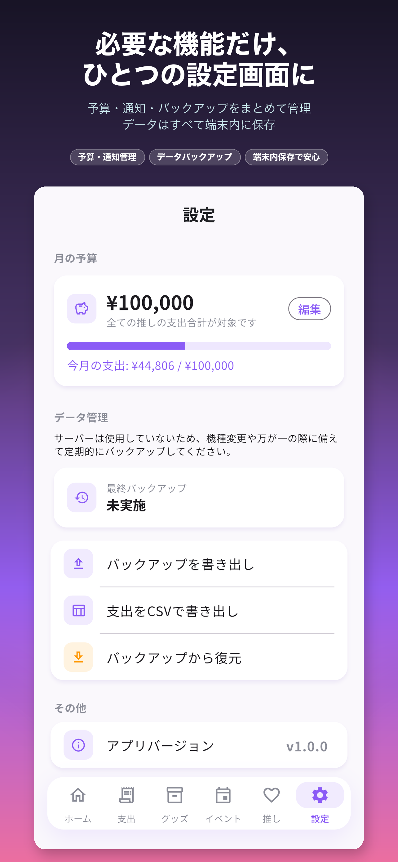 ヌマログ - 推し活家計簿・グッズ管理 screenshot 10