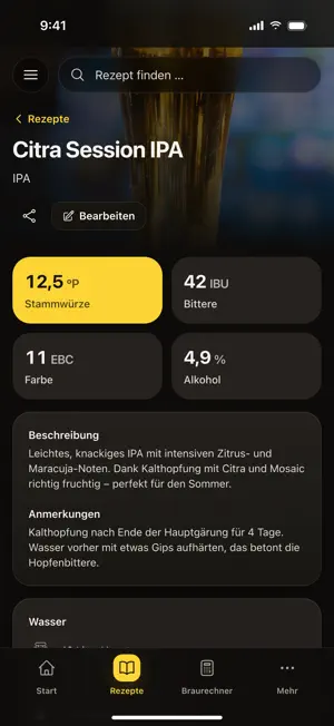 BrauApp - Bier brauen, Rezepte screenshot 3