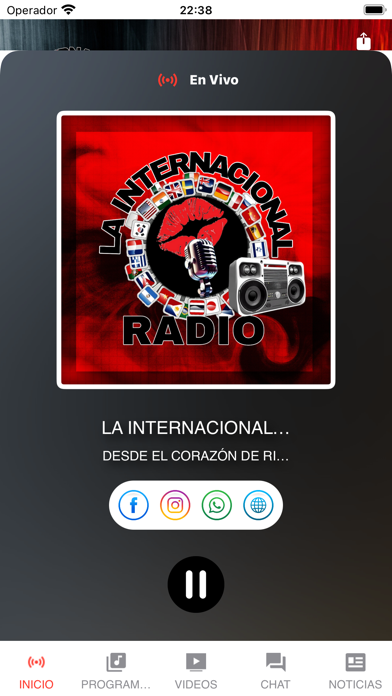 La Internacional Radio Screenshot