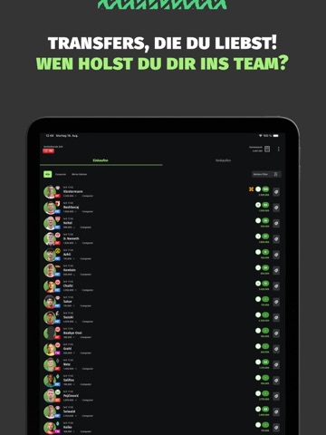 Comunio iPad screenshot 2