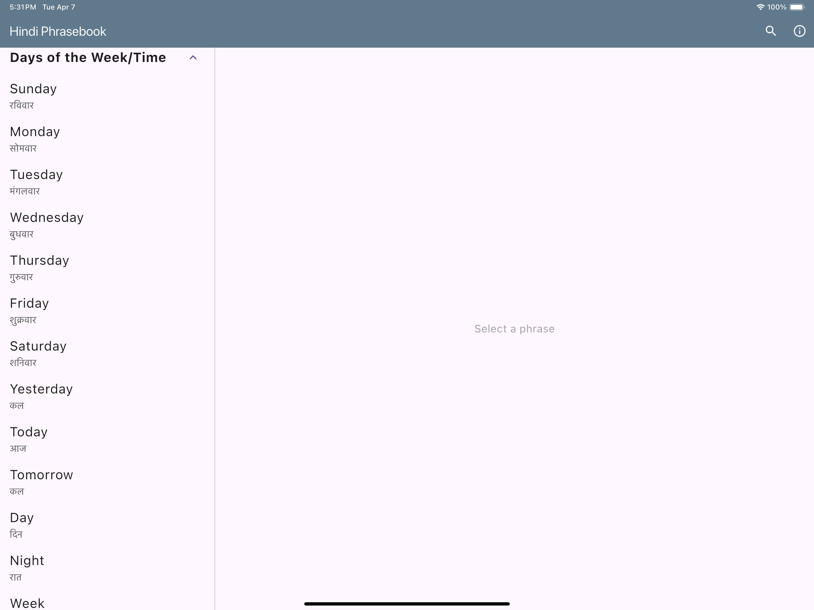 Hindi Phrasebook screenshot 12