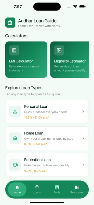 Aadhar Loan - Credit Loan Calc screenshot 1 of 3