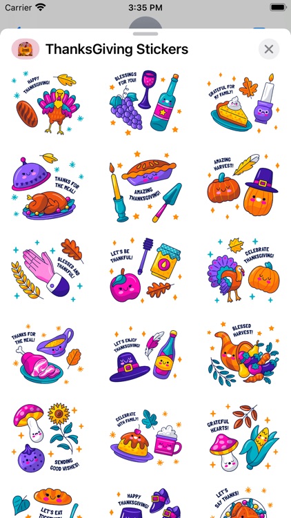 ThanksGiving Stickers Pack App screenshot-5