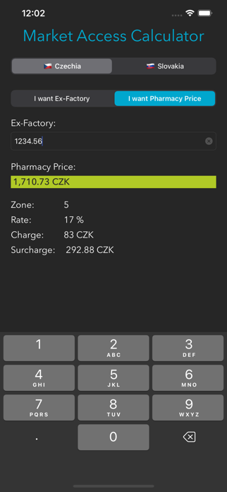 Market Access Calc Screenshot 2 of 4