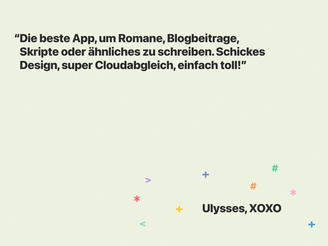 ‎Ulysses: Schreibprogramm Screenshot