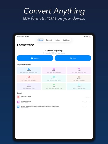 Formattery: File Converter iPad screenshot