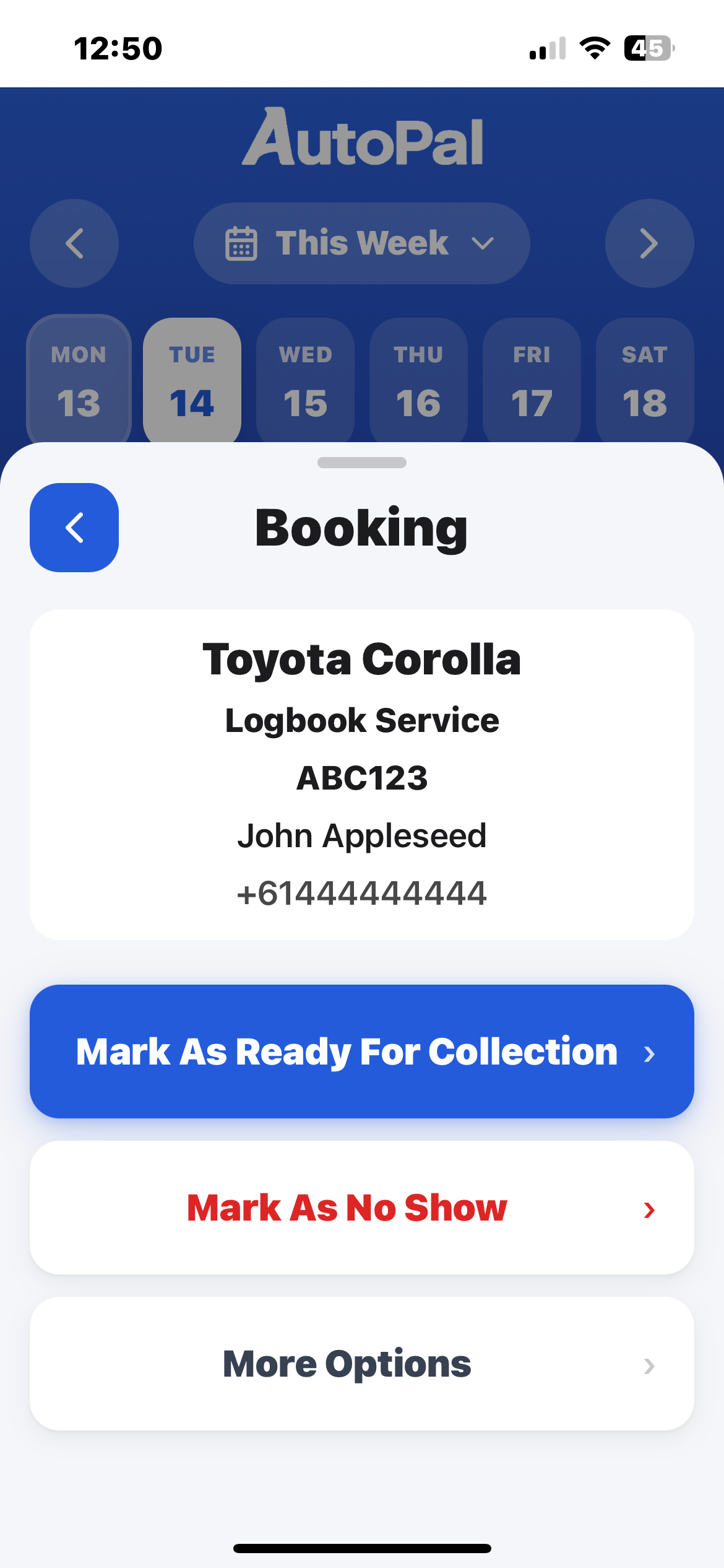 AutoPal Digital Booking Diary screenshot 3